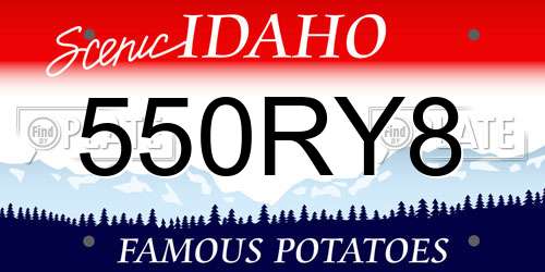 550RY8 Idaho License Plate