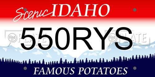 550RYS Idaho License Plate