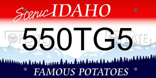 550TG5 Idaho License Plate