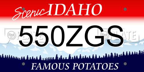 550ZGS Idaho License Plate