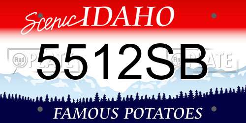 5512SB Idaho License Plate