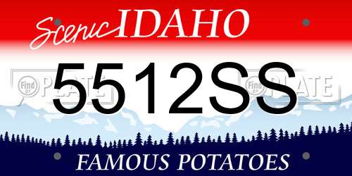 5512SS Idaho License Plate
