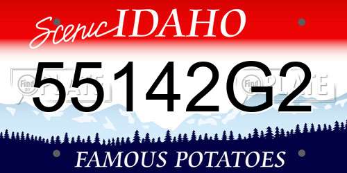 55142G2 Idaho License Plate