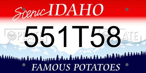 551T58 Idaho License Plate