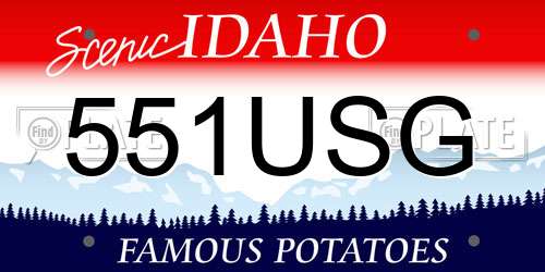 551USG Idaho License Plate