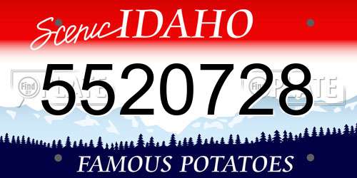 5520728 Idaho License Plate
