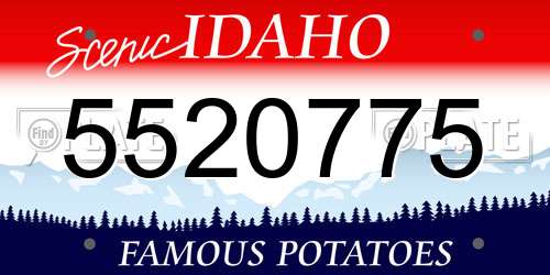 5520775 Idaho License Plate
