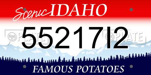 55217I2 Idaho License Plate