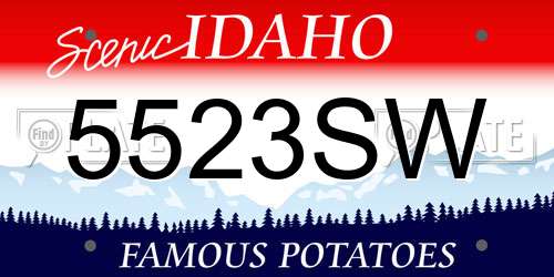 5523SW Idaho License Plate
