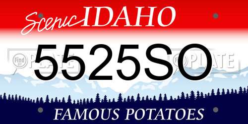 5525SO Idaho License Plate