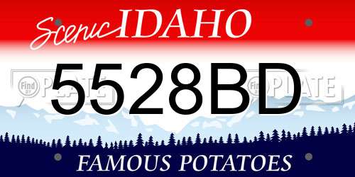 5528BD Idaho License Plate