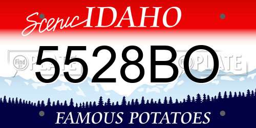 5528BO Idaho License Plate