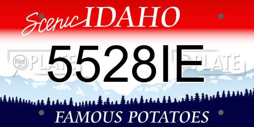 5528IE Idaho License Plate