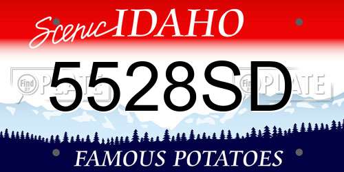5528SD Idaho License Plate