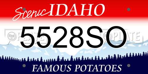 5528SO Idaho License Plate