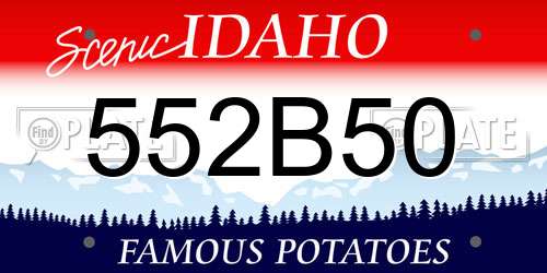 552B50 Idaho License Plate