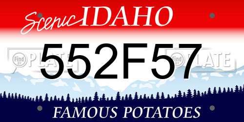 552F57 Idaho License Plate