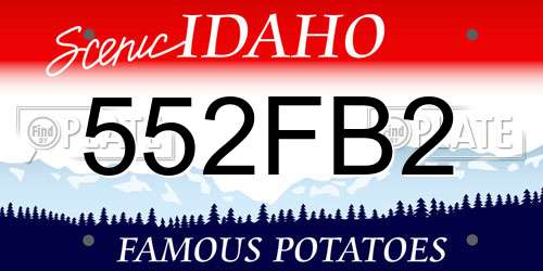 552FB2 Idaho License Plate