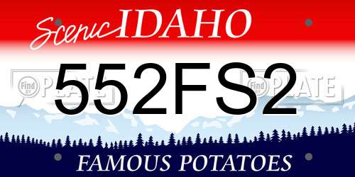 552FS2 Idaho License Plate