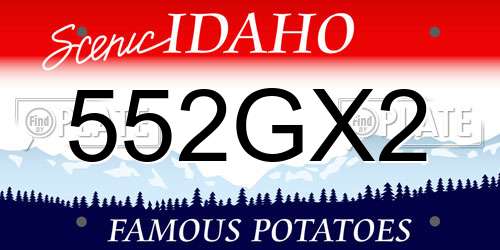 552GX2 Idaho License Plate