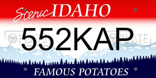 552KAP Idaho License Plate