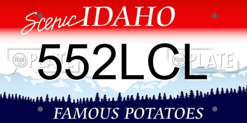 552LCL Idaho License Plate
