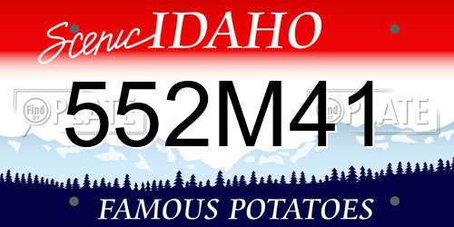 552M41 Idaho License Plate
