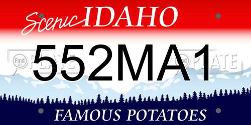552MA1 Idaho License Plate
