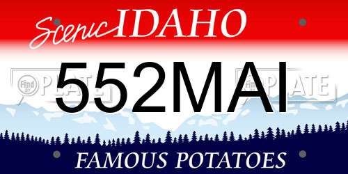 552MAI Idaho License Plate