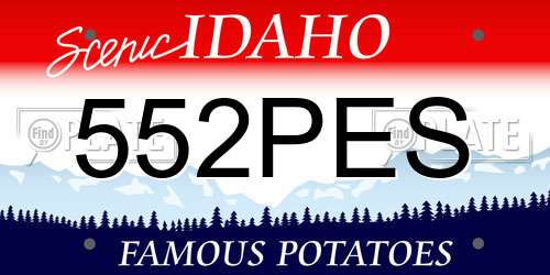552PES Idaho License Plate