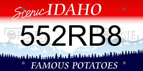 552RB8 Idaho License Plate