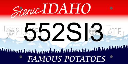 552SI3 Idaho License Plate