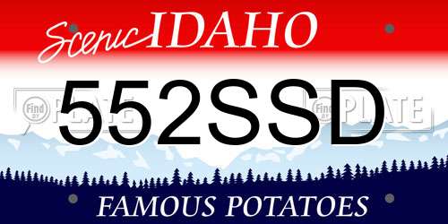552SSD Idaho License Plate