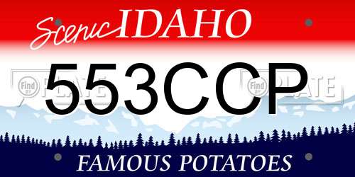 553CCP Idaho License Plate