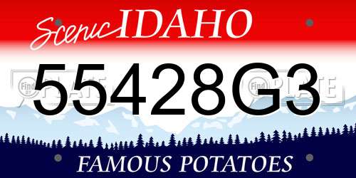 55428G3 Idaho License Plate
