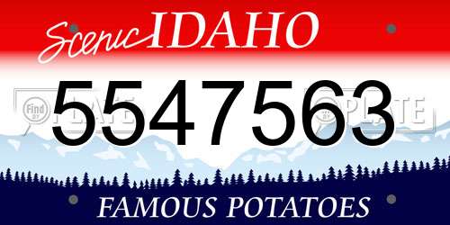5547563 Idaho License Plate