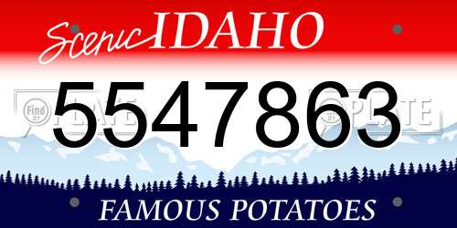 5547863 Idaho License Plate
