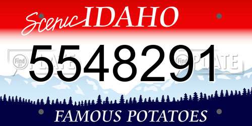 5548291 Idaho License Plate