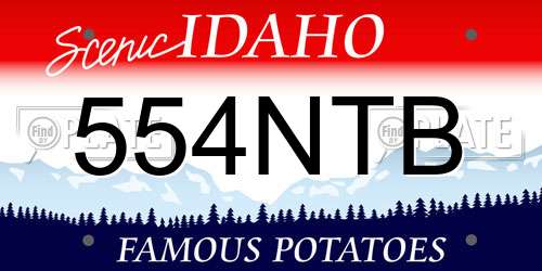 554NTB Idaho License Plate