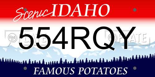 554RQY Idaho License Plate