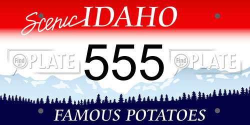 555 Idaho License Plate
