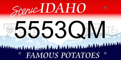 5553QM Idaho License Plate