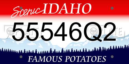 55546Q2 Idaho License Plate