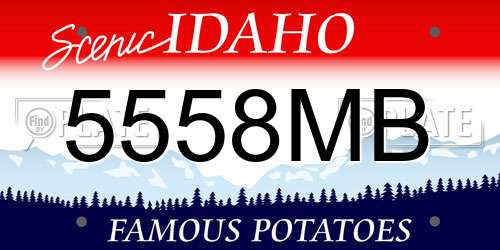 5558MB Idaho License Plate