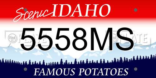 5558MS Idaho License Plate