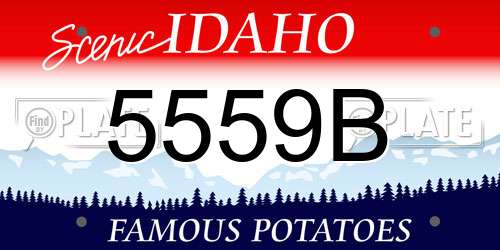 5559B Idaho License Plate