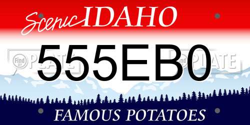 555EB0 Idaho License Plate