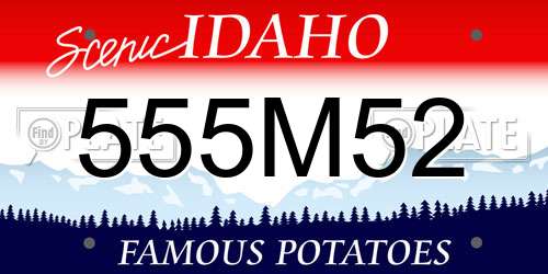 555M52 Idaho License Plate