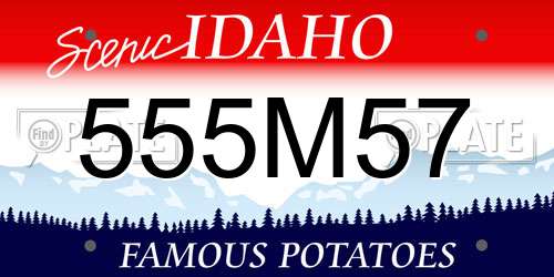 555M57 Idaho License Plate