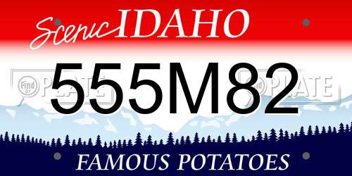 555M82 Idaho License Plate